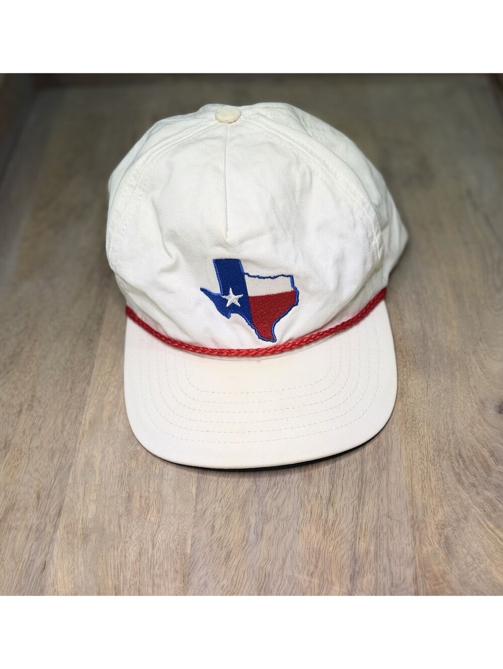 White Texas Logo Rope Hat SnapBack